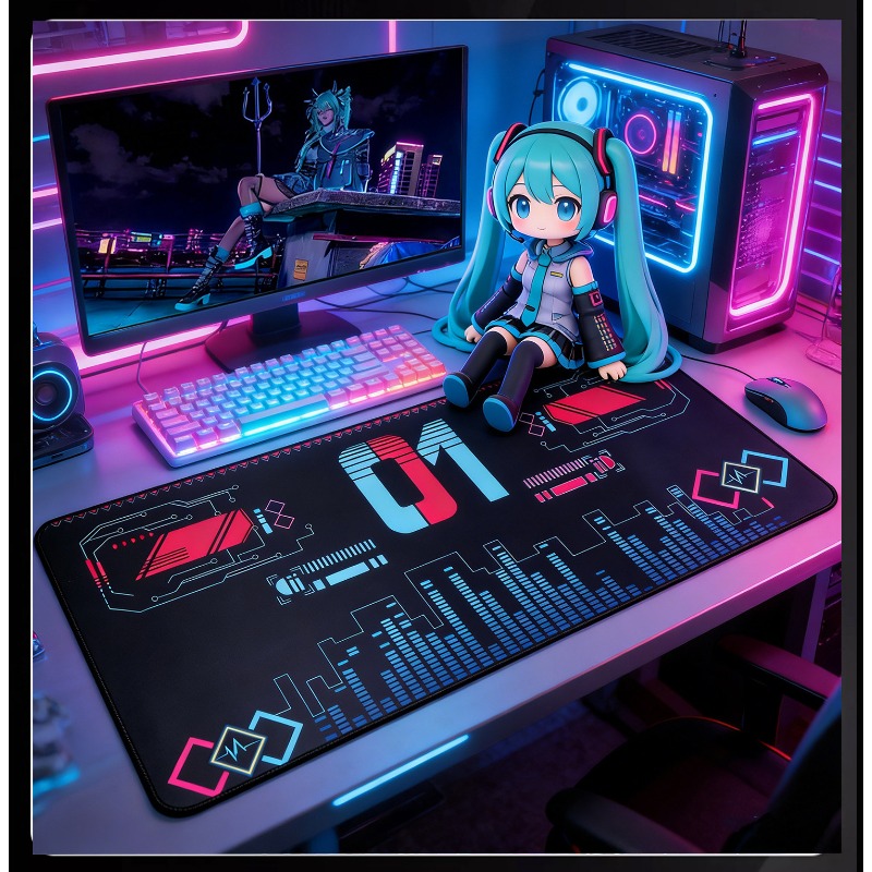 Esports Gaming Free Fire - Cartoon Anime Hatsune Miku Electronic Music