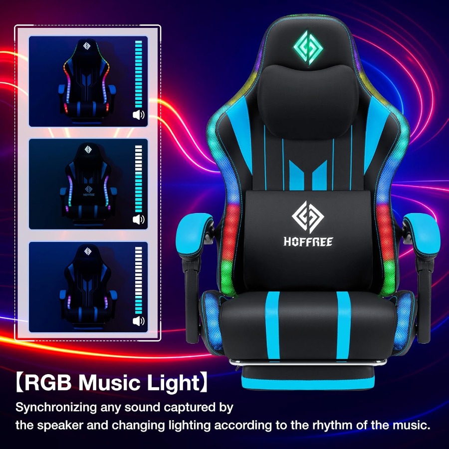 Gaming Chair with Music Rhythm - Rgb Gaming Chair avaliação e preço