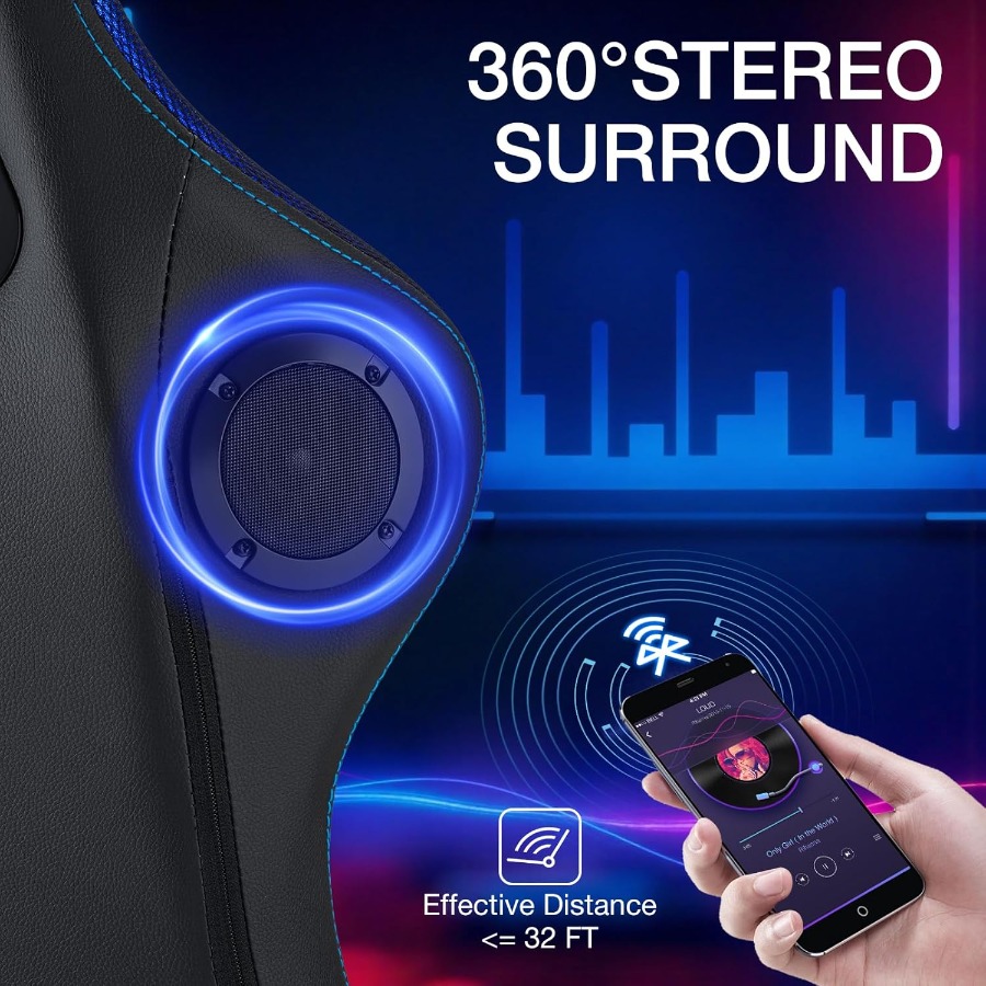 Gaming Chair with Music Rhythm - Rgb Gaming Chair avaliação e preço