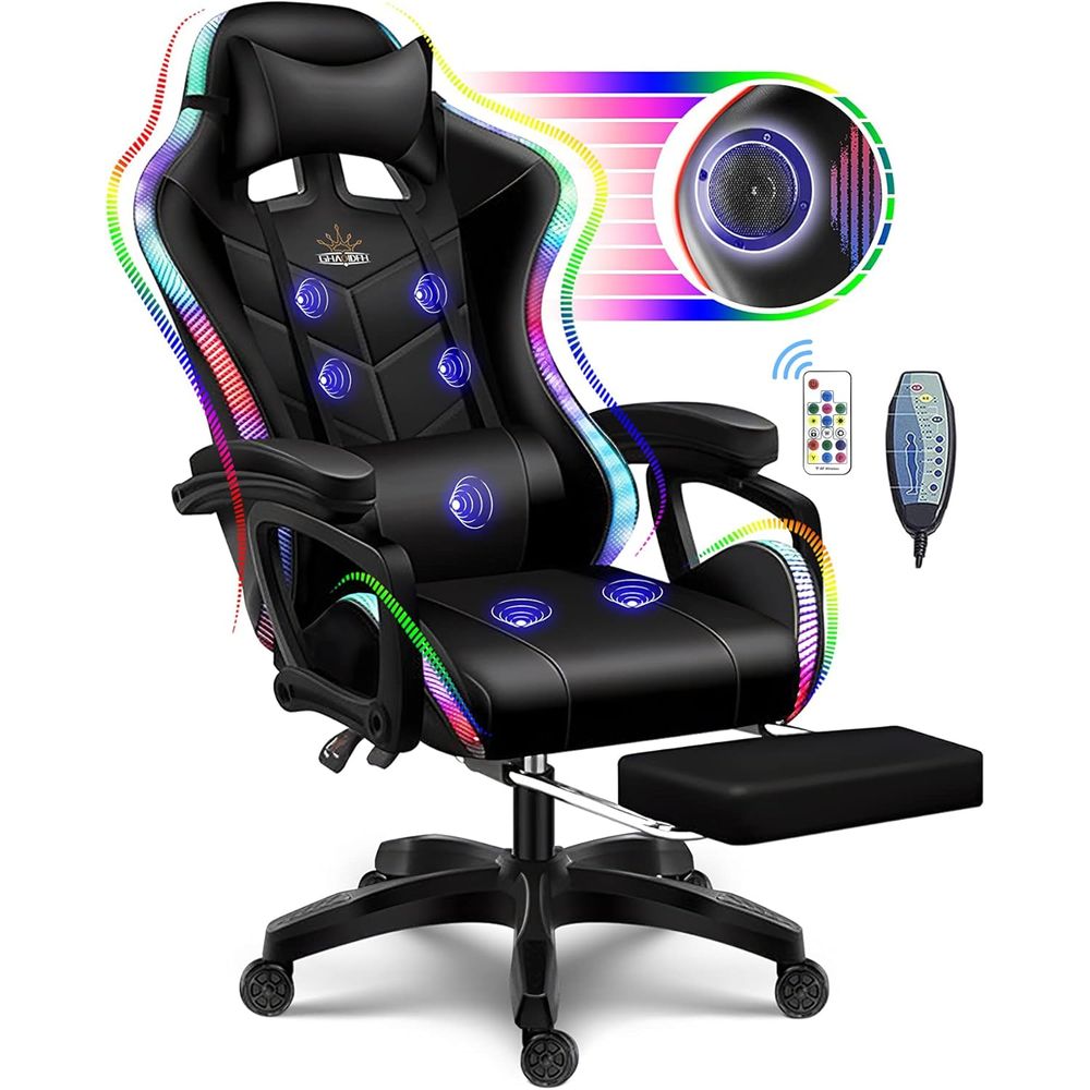 Ergonomic High-Back Gaming Cha - Rgb Gaming Chair avaliação e preço