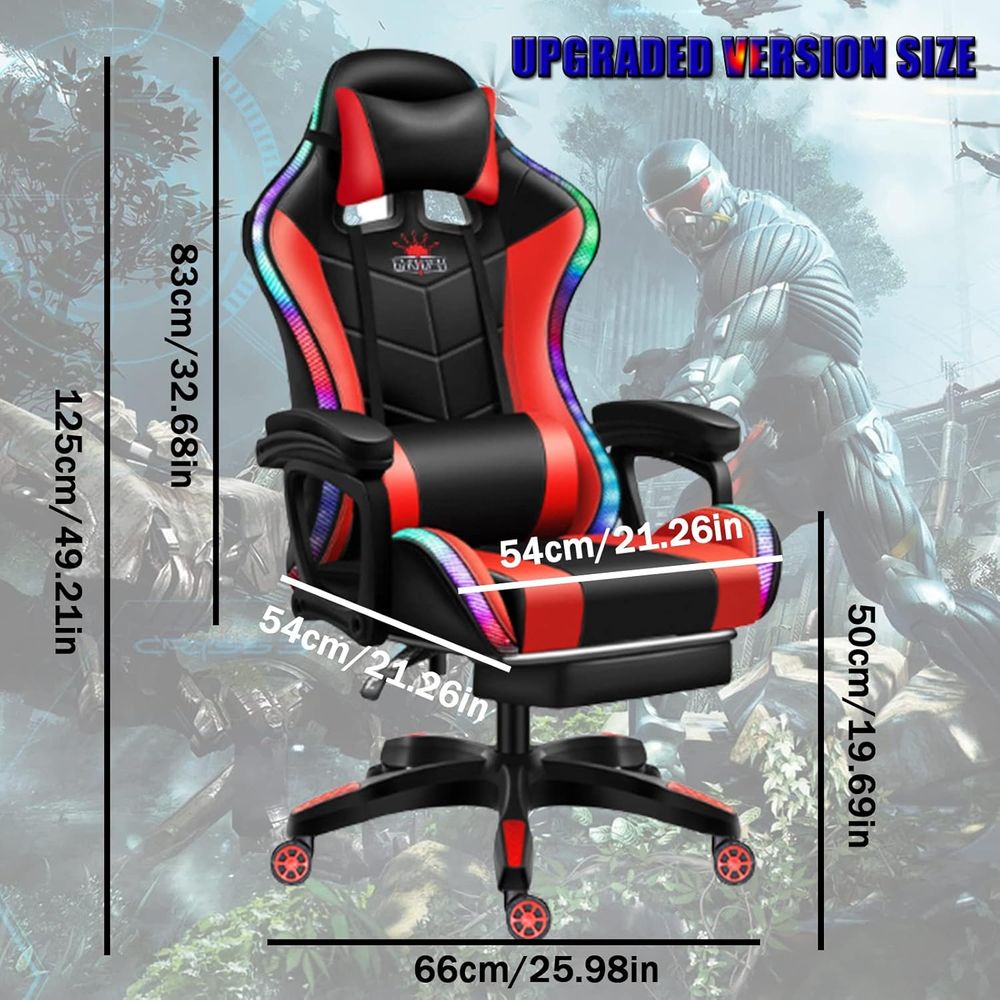 Ergonomic High-Back Gaming Cha - Rgb Gaming Chair avaliação e preço