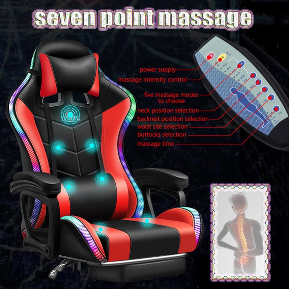 Ergonomic High-Back Gaming Cha - Rgb Gaming Chair avaliação e preço