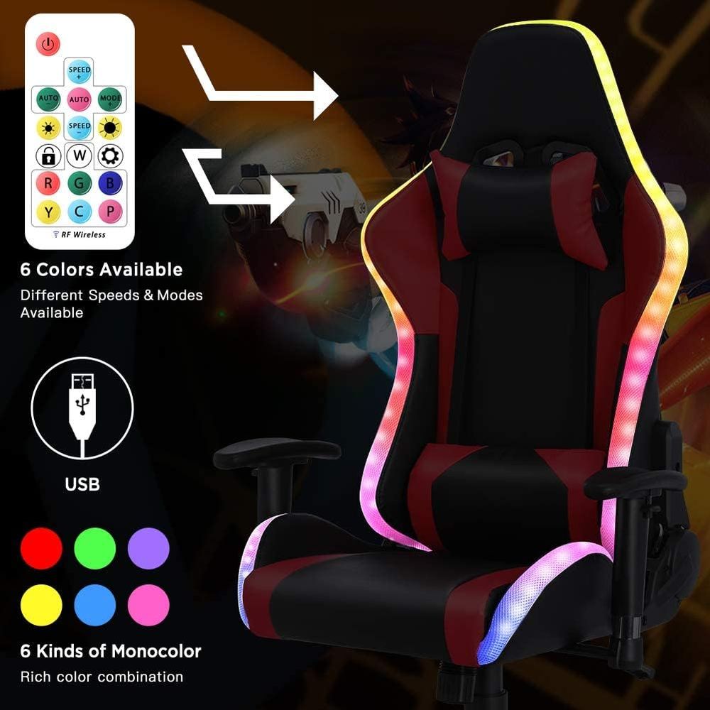 Ergonomic High-Back Gaming Cha - Rgb Gaming Chair avaliação e preço