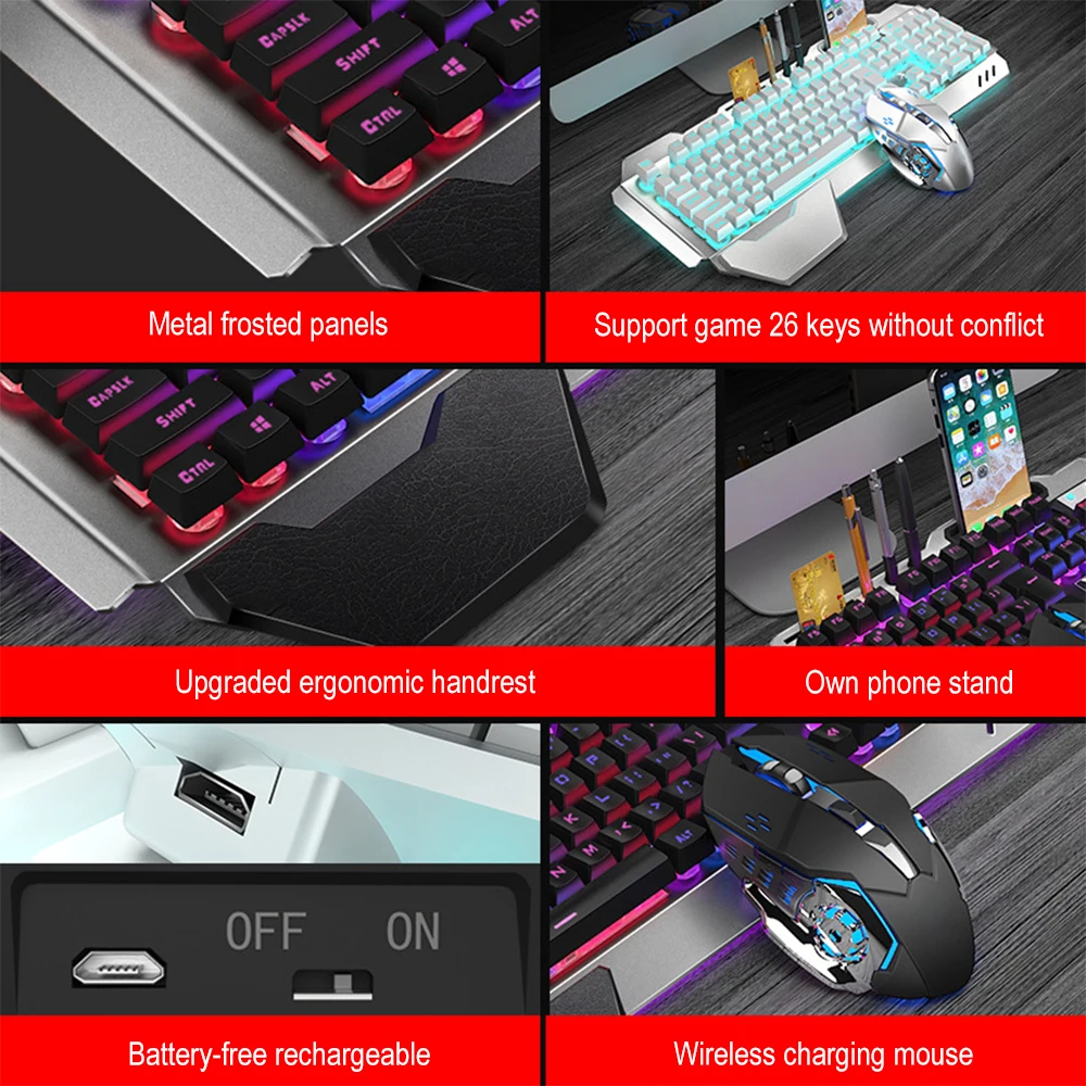 K680 Rechargeable 2.4G wireles - Esports Gaming Keyboard And Mouse avaliação e preço