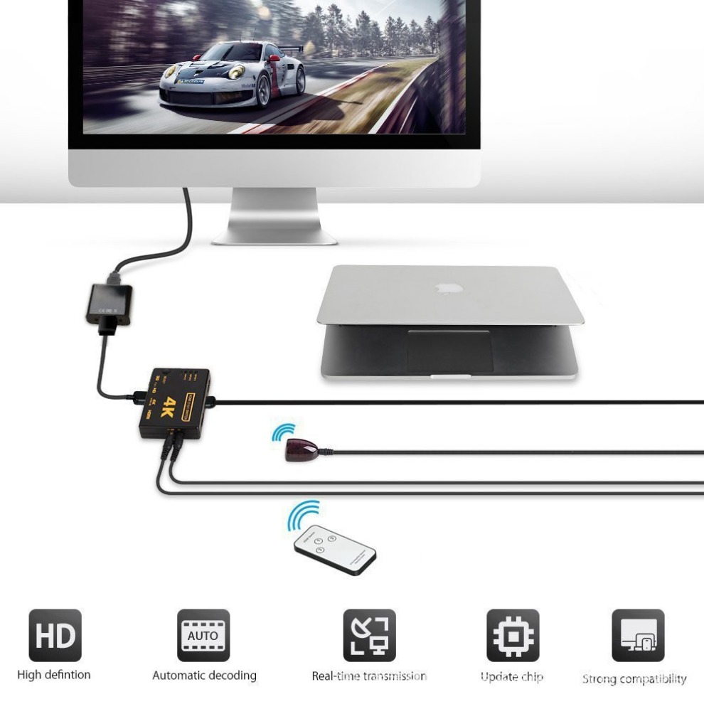 4K HDMI-compatible Switch Spli - Esports Gaming Hub avaliação e preço