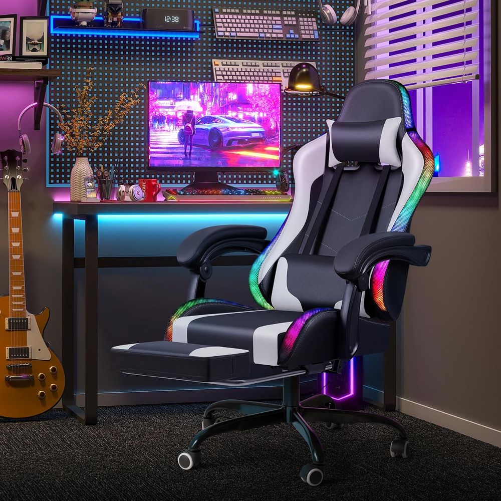 Ergonomic Swivel Gaming Chair  - Rgb Gaming Chair avaliação e preço