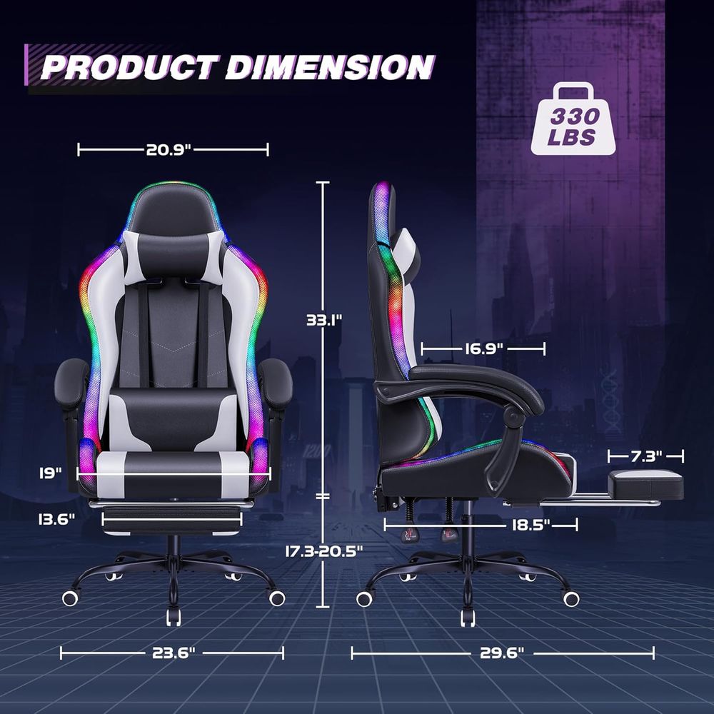 Ergonomic Swivel Gaming Chair  - Rgb Gaming Chair avaliação e preço