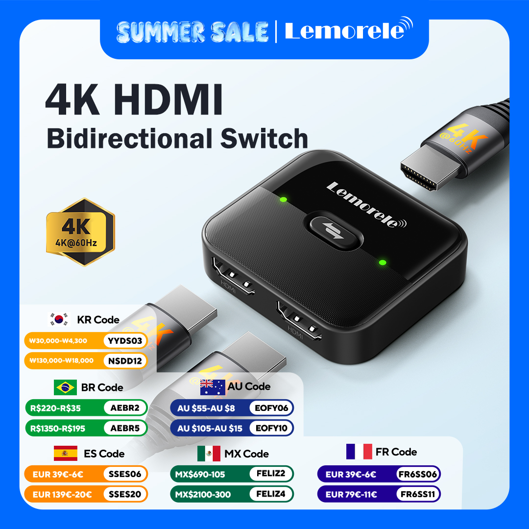 Lemorele 4K HDMI Splitter Swit - Esports Gaming Hub avaliação e preço