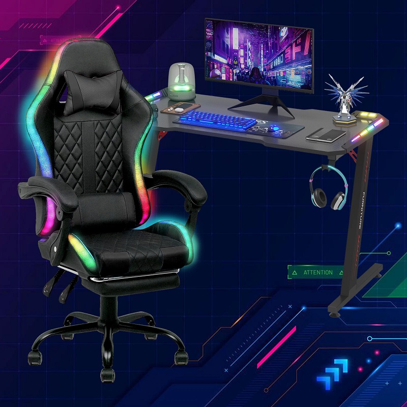 Wholesale Black Ergonomic Tabl - Rgb Gaming Chair avaliação e preço