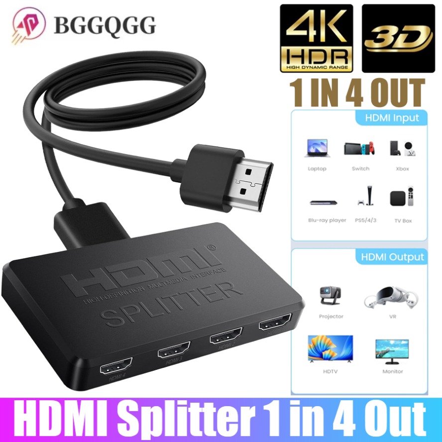 4K HDMI Splitter 1 in 4 Hub Ou - Esports Gaming Hub avaliação e preço