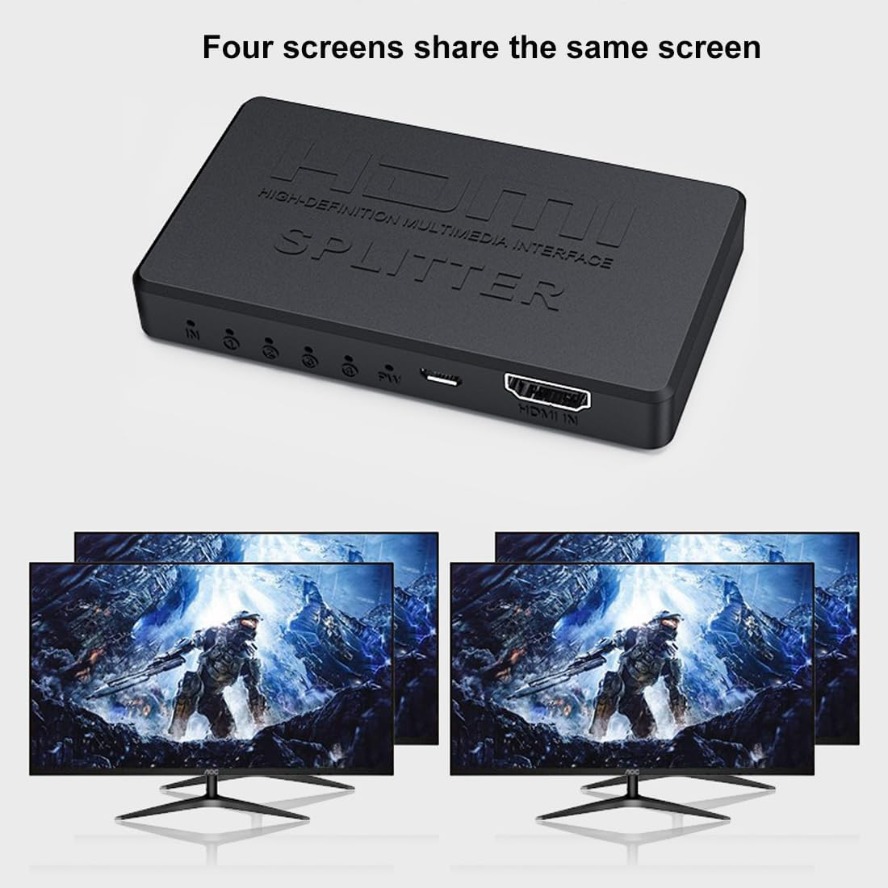 4K HDMI Splitter 1 in 4 Hub Ou - Esports Gaming Hub avaliação e preço