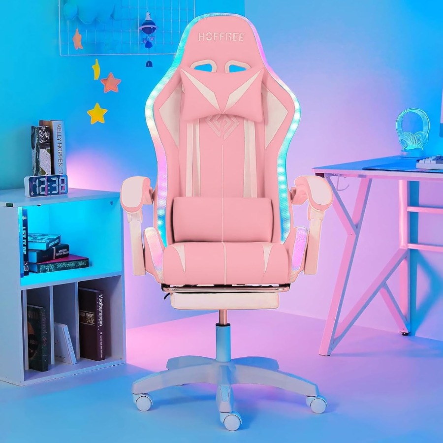 Gaming Chair with LED RGB Ligh - Rgb Gaming Chair avaliação e preço
