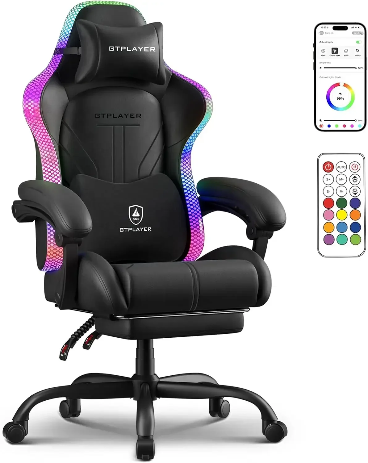 Gaming Chair, Computer Chair w - Rgb Gaming Chair avaliação e preço