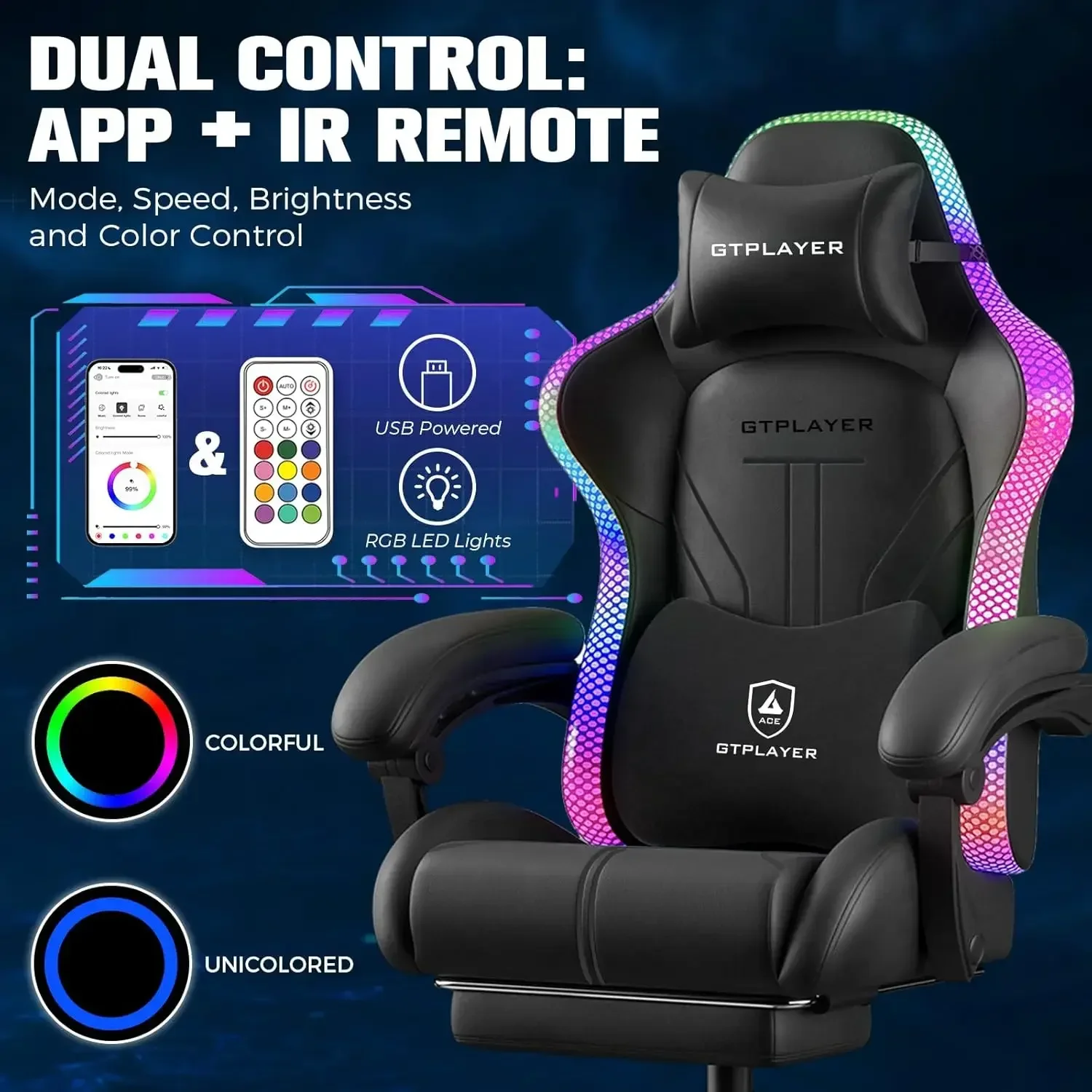 Gaming Chair, Computer Chair w - Rgb Gaming Chair avaliação e preço