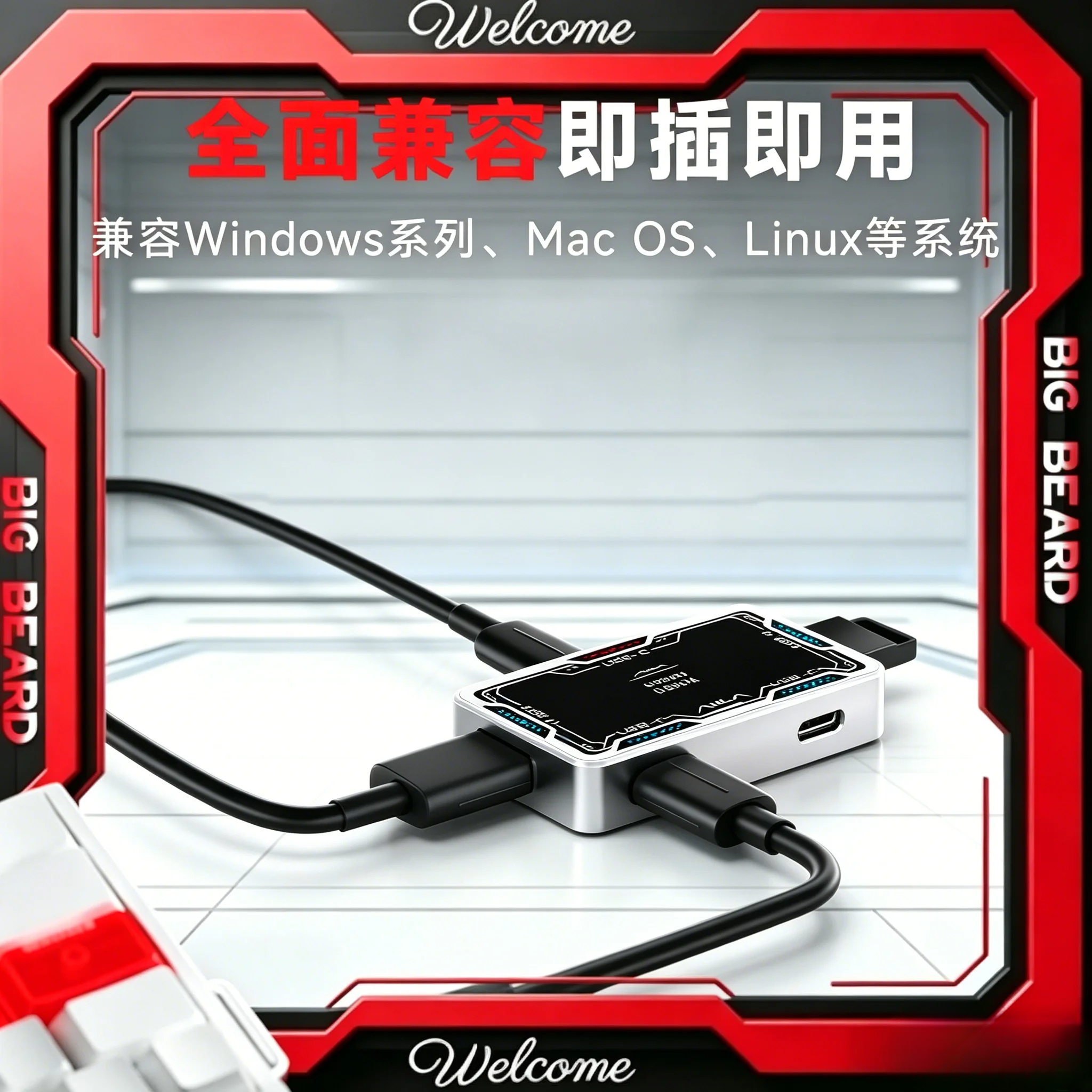AULA USB Hub 8K Desktop Dockin - Esports Gaming Hub avaliação e preço
