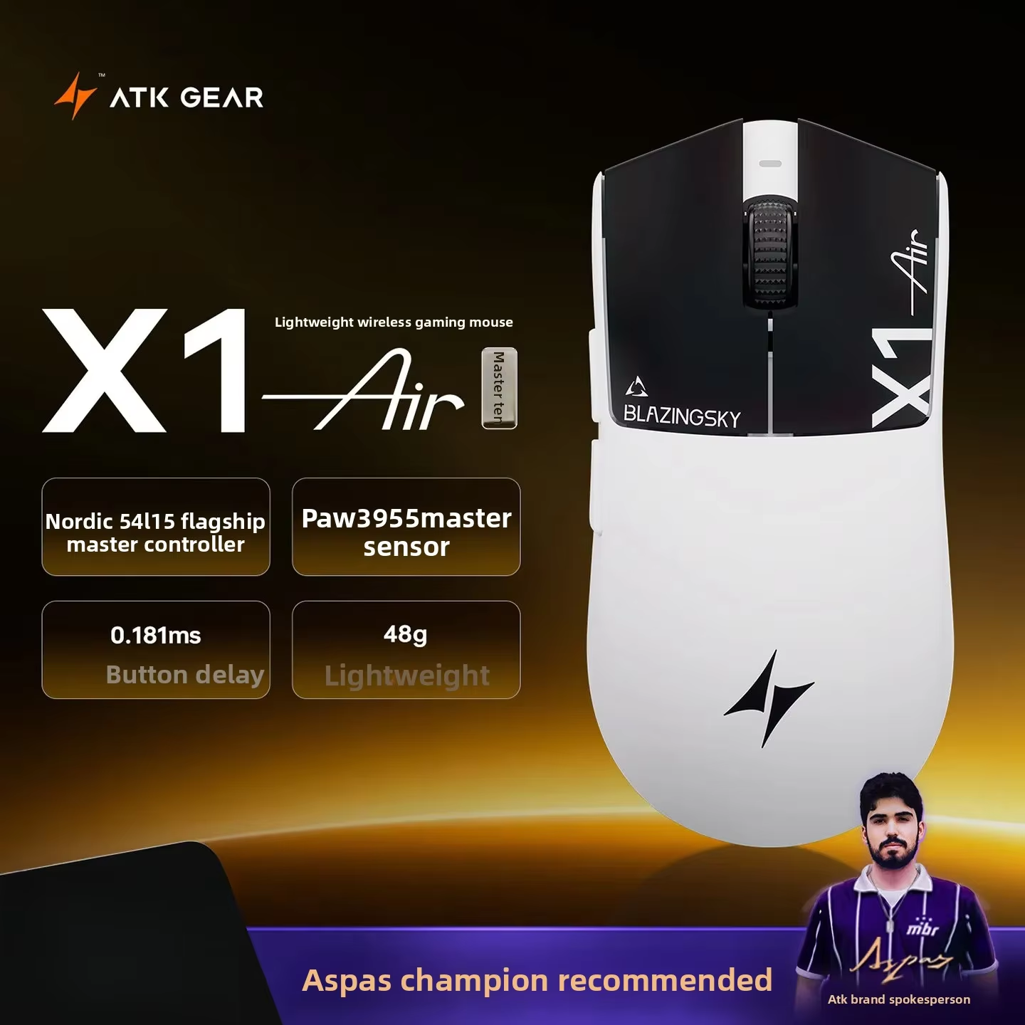 New ATK Blazing Sky X1 Air Ult - Esports Pc Gaming avaliação e preço