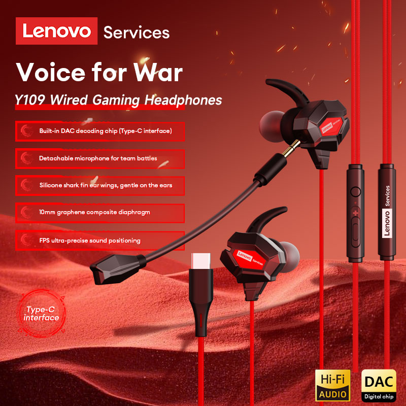 Lenovo Y109 Wired Gaming Heads - Esports Gaming Mobile avaliação e preço