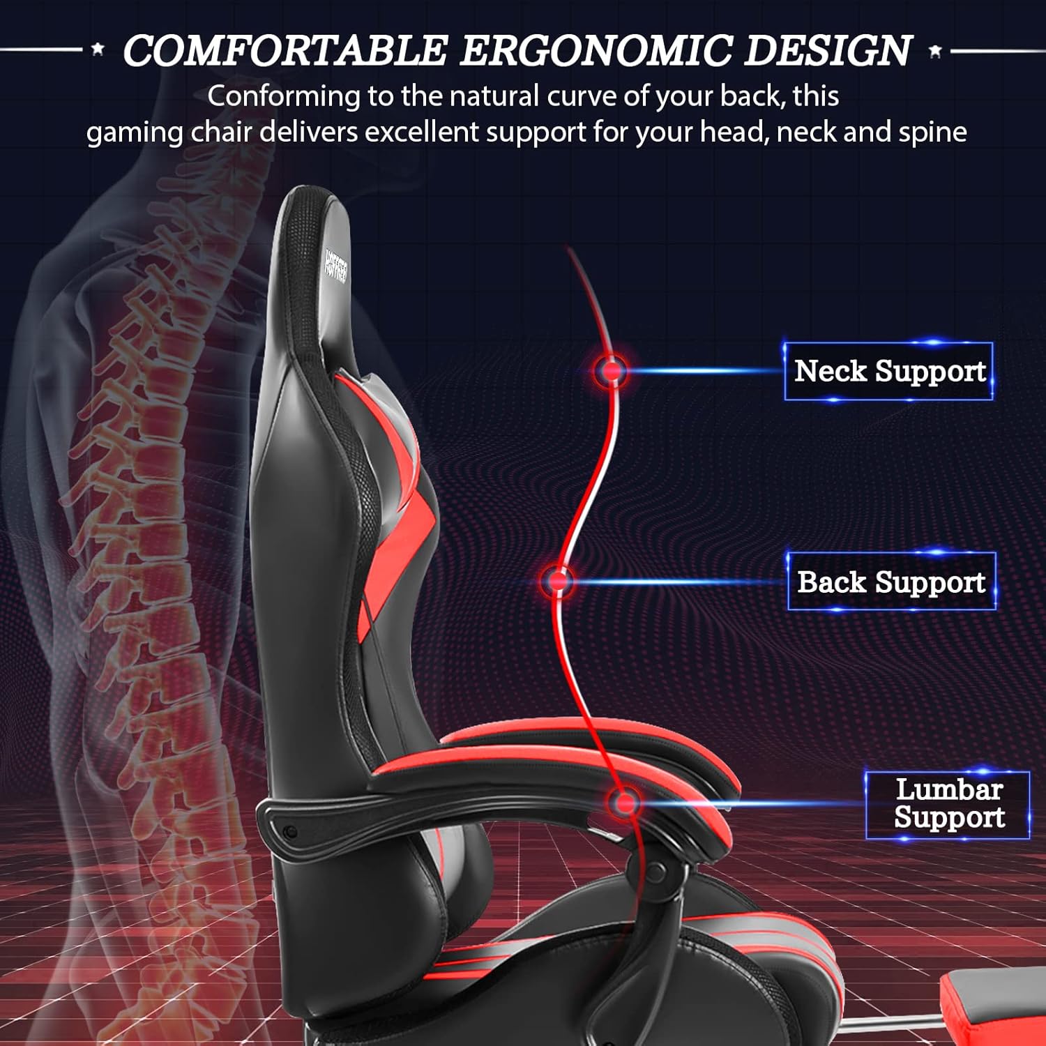Gaming Chair Massage with LED  - Rgb Gaming Chair avaliação e preço