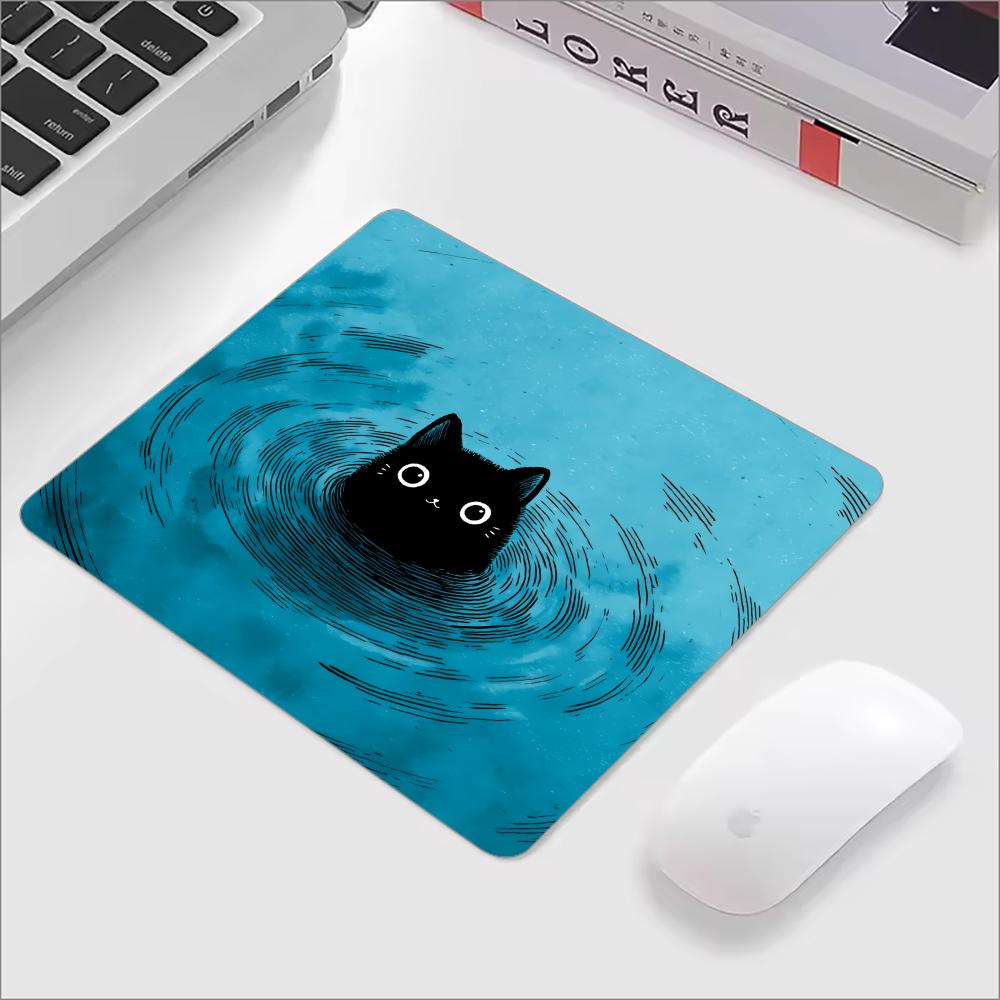 Cute Black Cat Glass Mouse Pad - Esports Gaming Keyboard And Mouse avaliação e preço