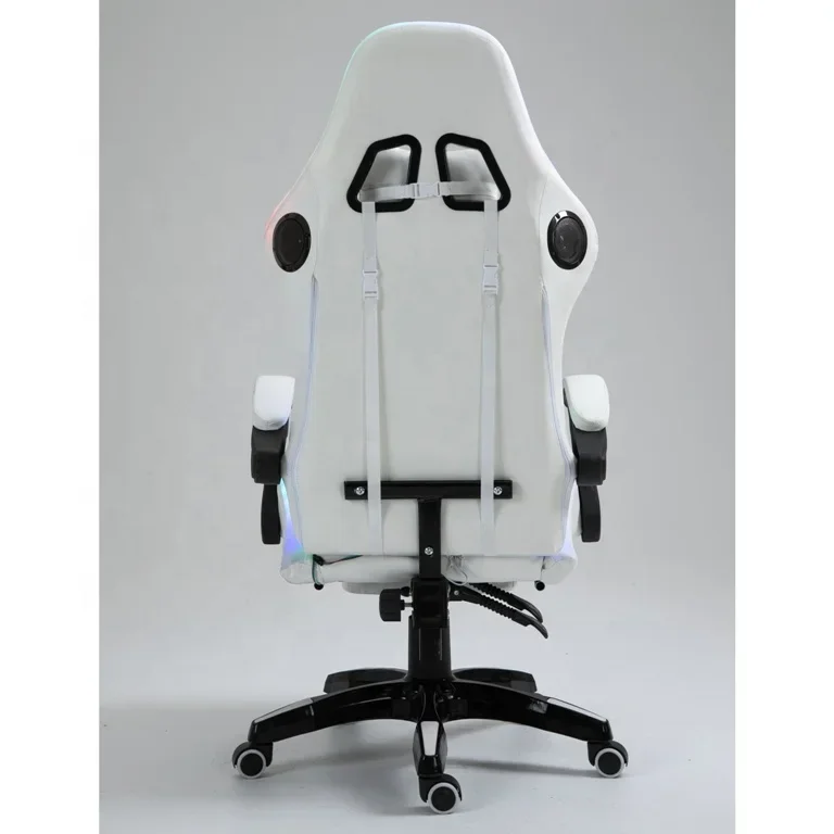 BBCheap DDP Full White PU Leat - Rgb Gaming Chair avaliação e preço